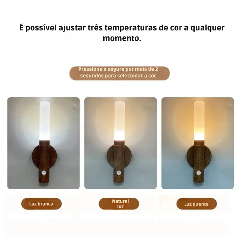 Luz portátil inteligente com sensor