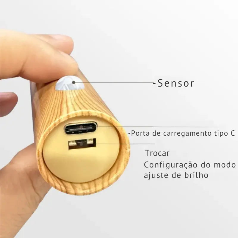 Luz portátil inteligente com sensor