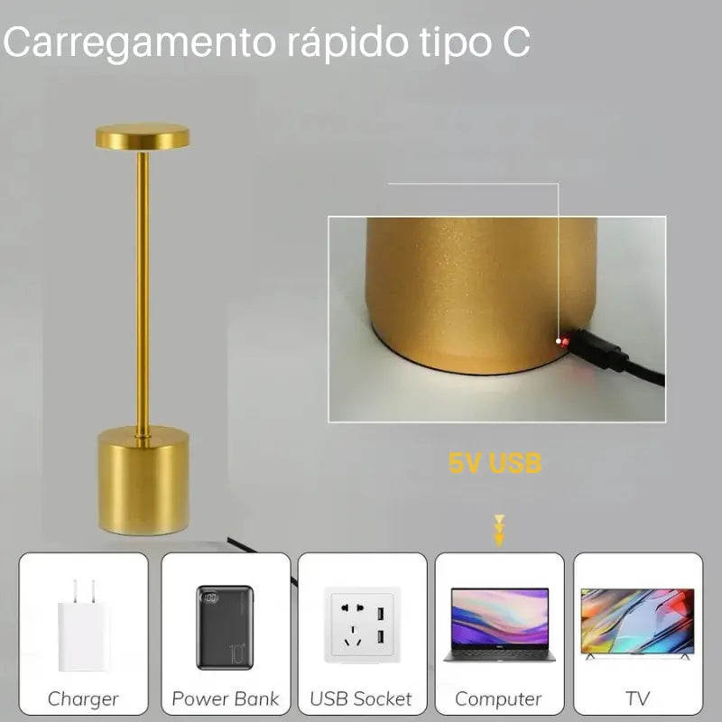 Candeeiro LED recarregável