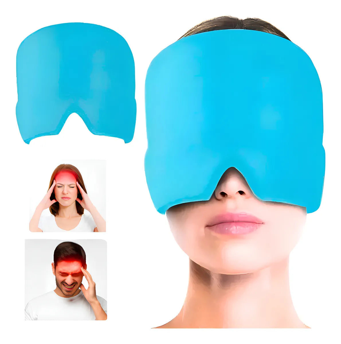 Touca Alívio Enxaqueca Dor De Cabeça Terapia Frio Quente Gel