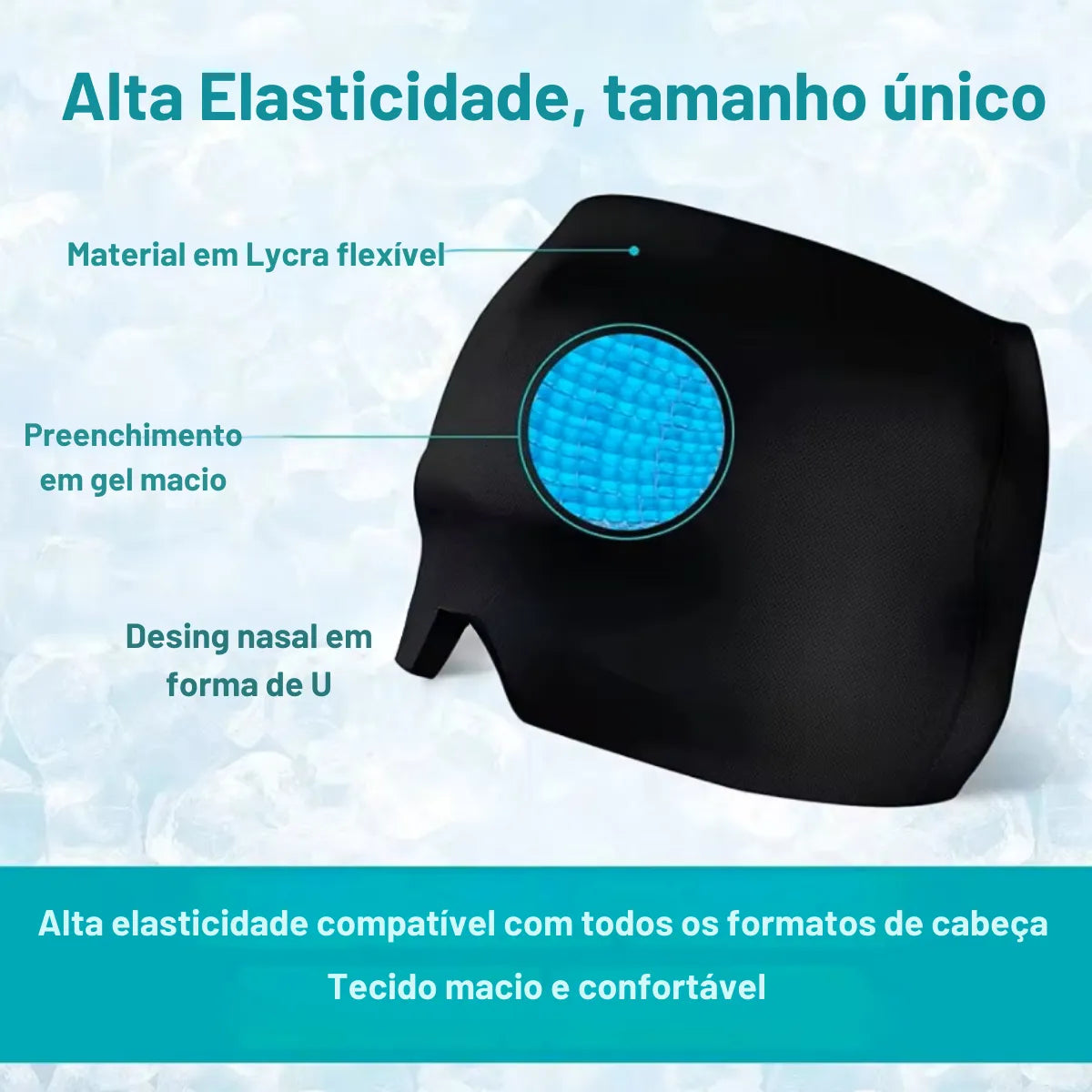 Touca Alívio Enxaqueca Dor De Cabeça Terapia Frio Quente Gel