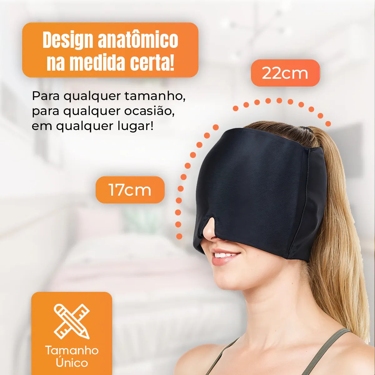 Touca Alívio Enxaqueca Dor De Cabeça Terapia Frio Quente Gel