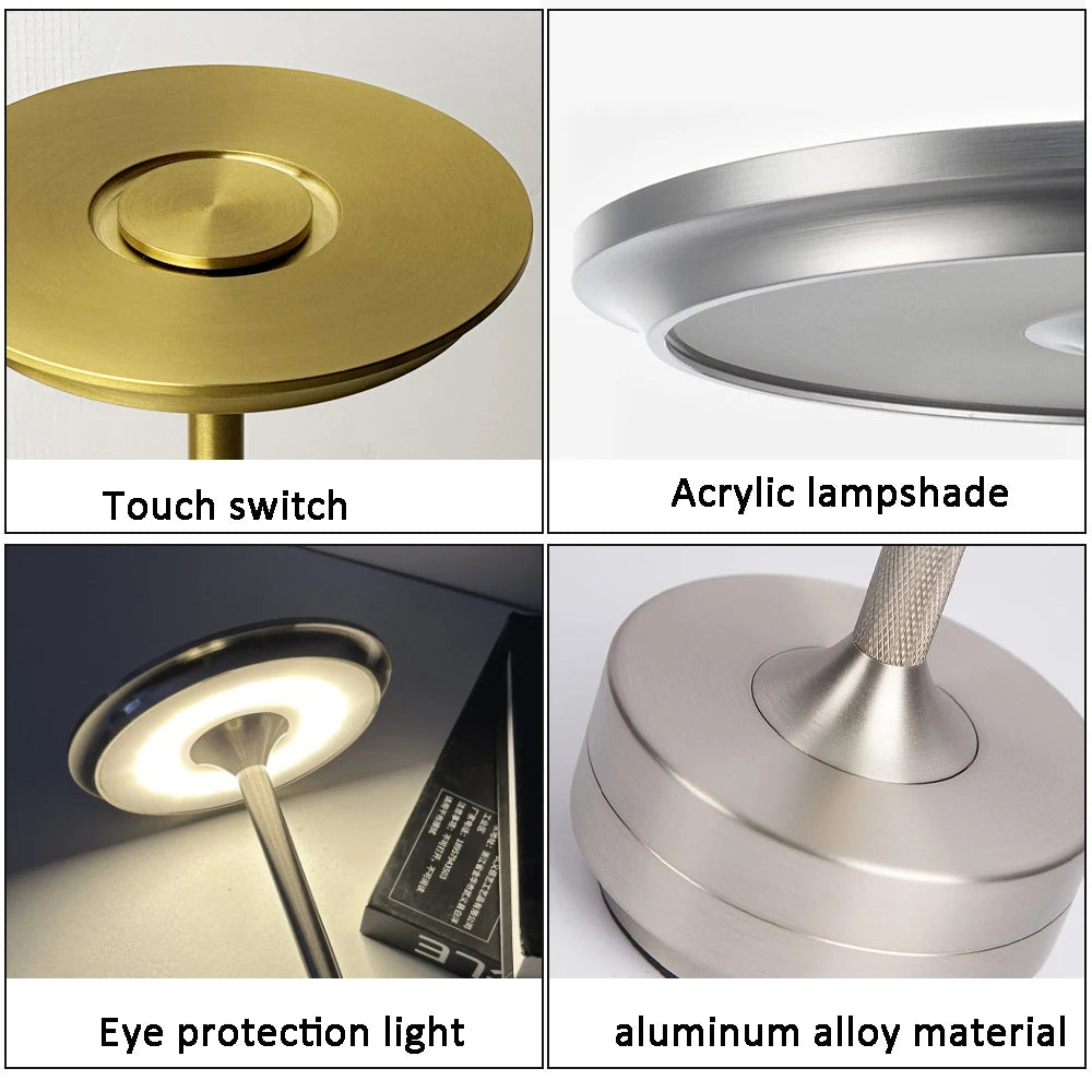 Candeeiro de mesa sem fios - Ambient Metallic